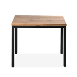ФЕНИКС.1, Стол обеденный раскладной (Дуб Вотан - Черный муар мат)