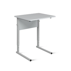 Школьник.1. Стол уч. 1-местный рег. 3-5 гр.(Светло-Серый- Серый)
